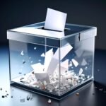 Firefly_Urna vacía o rota – Simbolizando el rechazo al voto. 669232
